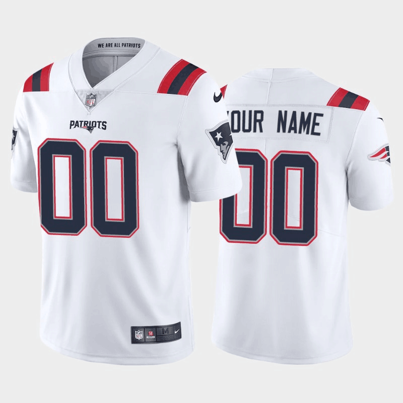 Men's New England Patriots New White NFL ACTIVE PLAYER Custom Vapor Untouchable Limited Stitched Jersey